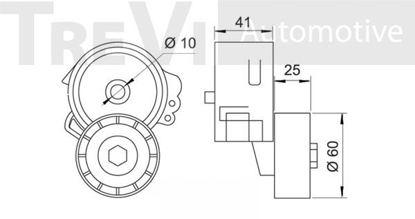 TREVI AUTOMOTIVE Kiristinvarsi, moniurahihna TA1236